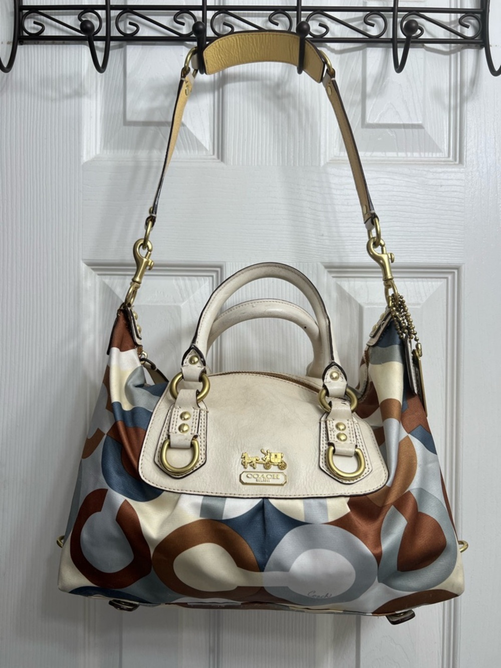Y2K COACH Madison Sabrina Shoulder Bag 12932 Purse Satchel Hobo Op Art